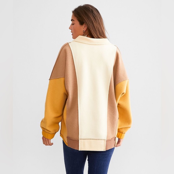 BKE Color Block Quarter Zip Pullover - Picture 3 of 9